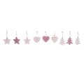 Miniatyrbild 2 av 4: Hanging decoration DKD Home Decor Pink Light Pink Wood 6,5 x 1 x 6,5 cm (9 Pieces) (3 Units)
