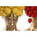 Miniatyrbild 2 av 3: Vase Home ESPRIT Yellow Red Resin Golden Modern Fruit 28 x 17 x 35 cm (2 Units)