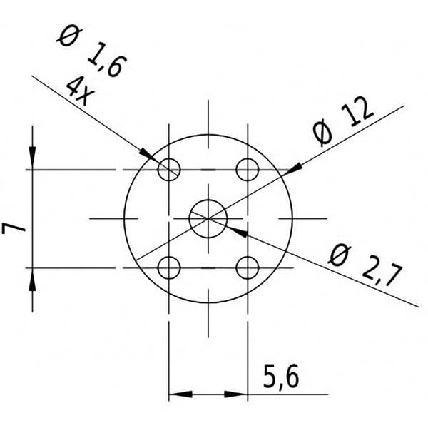 Laserfuchs Lasermodul Linje Grön 5 mW LFL532-5-3 (12x60)