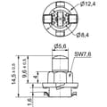 Miniatyrbild 3 av 3: Signal Construct MWTB8462 LED-signallampa Vit B8.0-12 (EBSR/BAX) liknande 12 V/AC, 12 V/DC 600 mcd