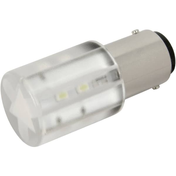CML 1856123W LED-signallampa Kallvit BA15d 230 V/AC 380 mcd