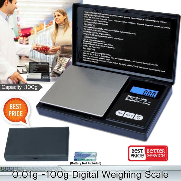 100g/0.01g LCD-näyttö Digitaalinen koruvaaka Digitaalinen milligramman asteikko