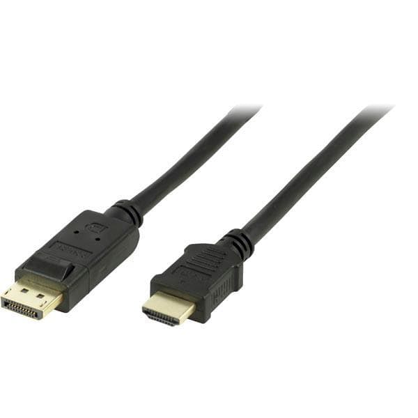 DELTACO DisplayPort til HDMI monitorkabel med lyd 2m