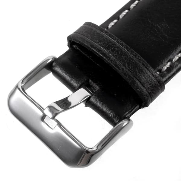 Genuine Leather Watch Band for Apple Watch Series 3/2/1 42mm - Black