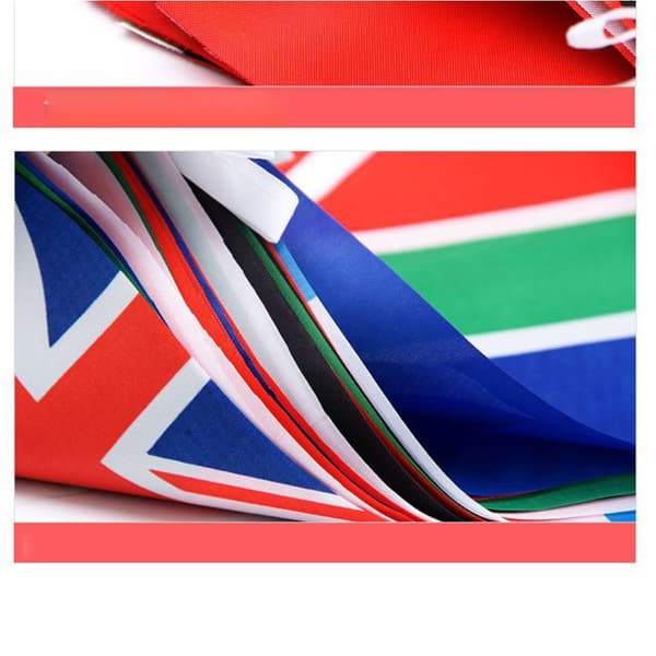 2018 FIFA World Cup Russia Soccer Top 32 String Flag Banners, Size: 20 x 30cm