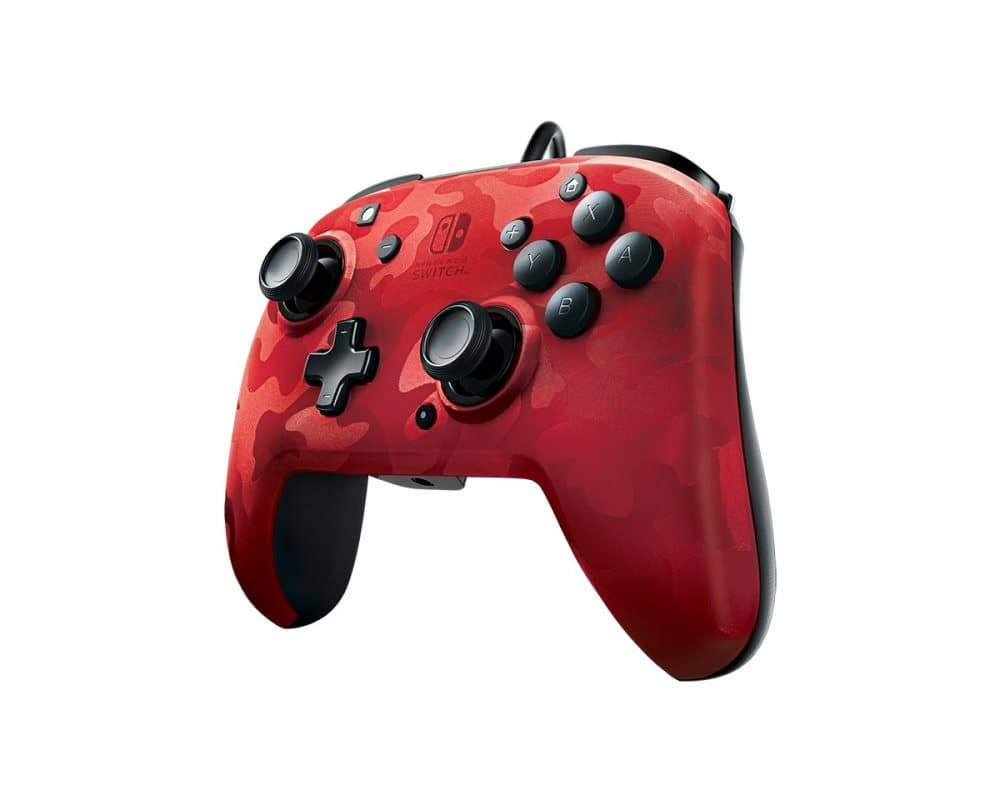 Face Off Deluxe+ Audio Nintendo Switch Kontroller- Rød Camo