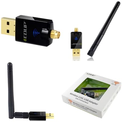 EDUP 2.4G/5G Wireless WiFi 11AC Dual Band 600Mbps USB Adapter