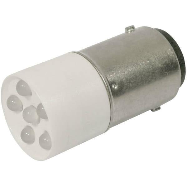 CML 1864035W3 LED-signallampa Kallvit BA15d 24 V/DC, 24 V/AC 2400 mcd