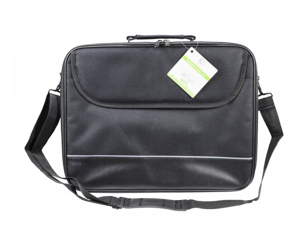 Notebooktaske 16" med Bærehåndtag og Skulderrem, 3 lommer - Sort