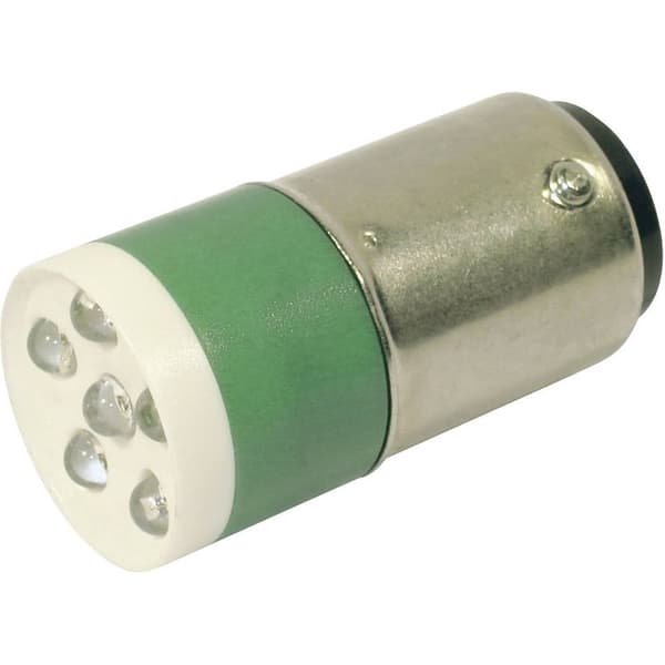 CML 18640351 LED-signallampa Grön BA15d 24 V/DC, 24 V/AC 3150 mcd