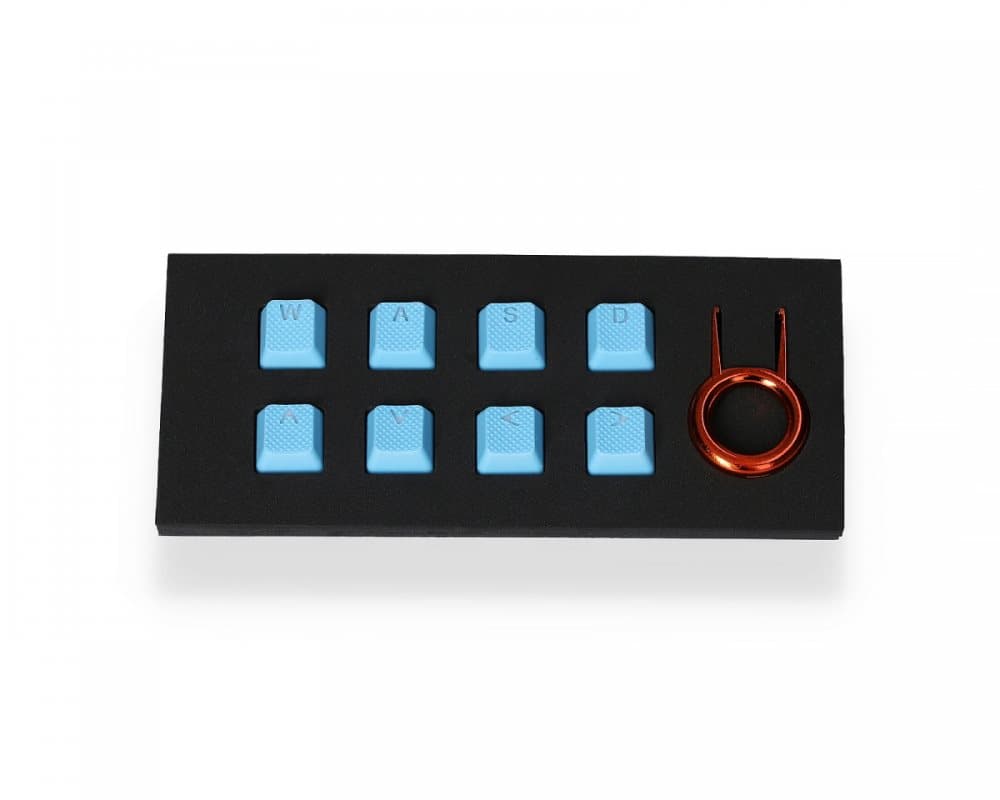 8-näppäimen Kumi Double-shot Backlit Keycaps Neonsininen