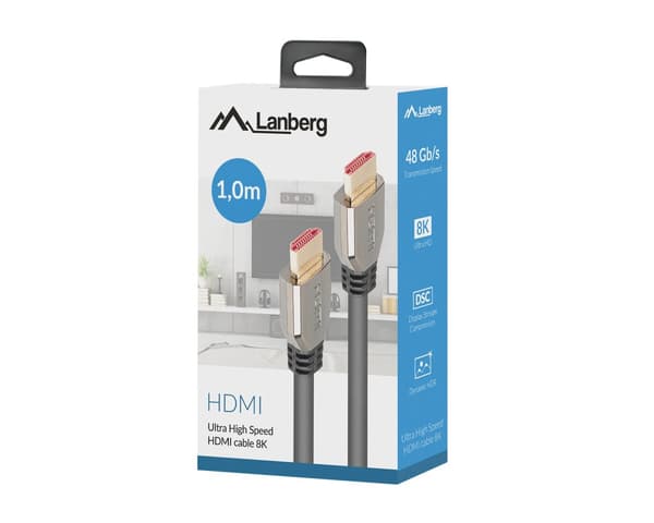 Premium HDMI 2.1 Kaapeli 4K/8K UHD (1 Metriä)