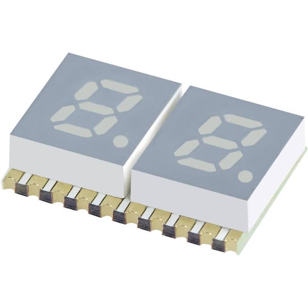 Kingbright 7-segments-display Gul 5.08 mm 1.95 V Siffertal: 2 KCDC02-107