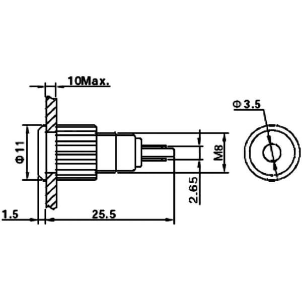TRU COMPONENTS 149485 LED-signallampa Grön 12 V/DC, 12 V/AC