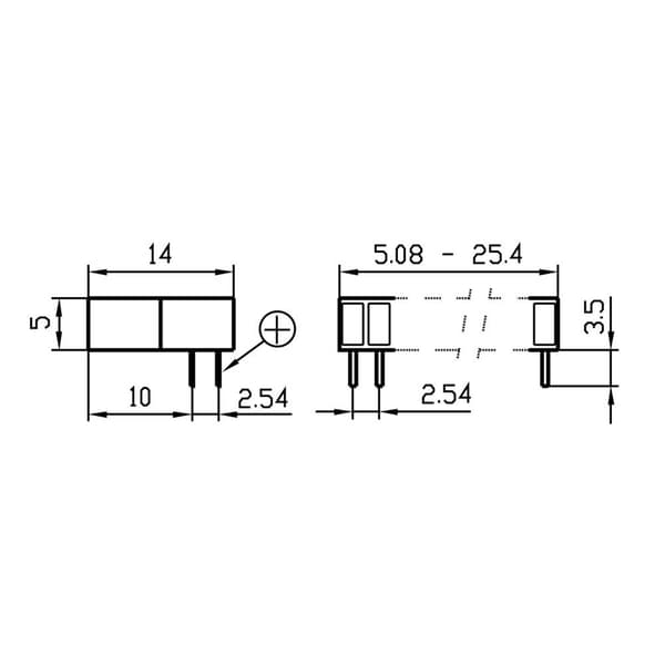 Signal Construct ZAEW1030 LED-serie 10x Röd (L x B x H) 25.4 x 14 x 5 mm