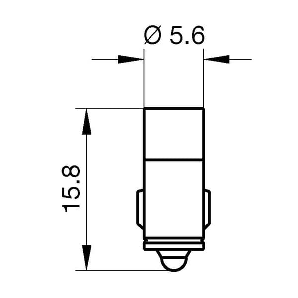 Signal Construct MWCG5764 LED-signallampa Vit MG 5,7 24 V/DC, 24 V/AC