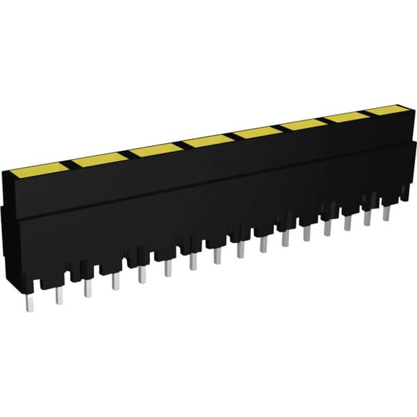 Signal Construct ZALS 081 LED-serie 8x Gul (L x B x H) 40.8 x 3.7 x 9 mm