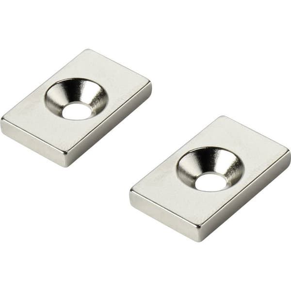TRU COMPONENTS W20L12T3-M4 Permanentmagnet Rektangulär (L x B x H) 20 x 12 x 3 mm N35 Gränstemperatur (max.): 80 °C
