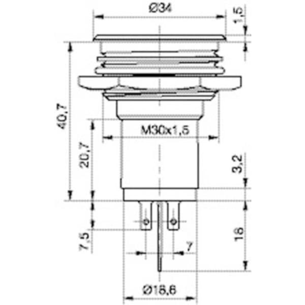 Signal Construct SMFP30H0249 LED-signallampa Röd 24 V/DC, 24 V/AC 20 mA