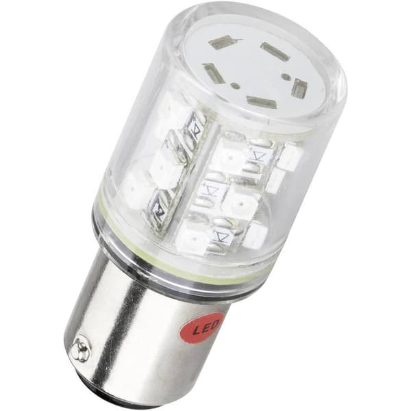 Barthelme 52162411 LED-lampa Röd BA15d 230 V/AC 20 mA 5 lm