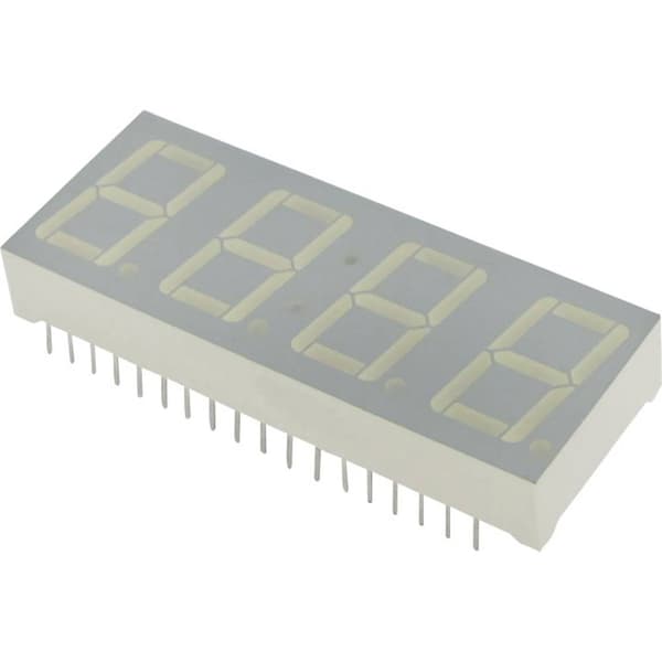 Kingbright 7-segments-display Röd (High Efficiency Red) 14 mm 2 V Siffertal: 4 CA56-11EWA