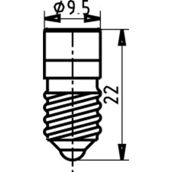 Signal Construct MWCE22429 LED-signallampa Blå E10 12 V/DC, 12 V/AC