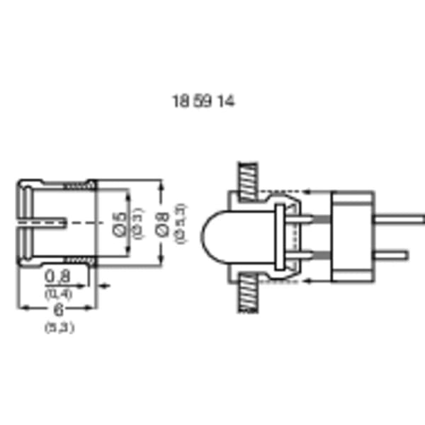 Kingbright RTC-52-VE100 RTC-52-VE100 LED-sockel Plast Passar till LED 5 mm SnapIn