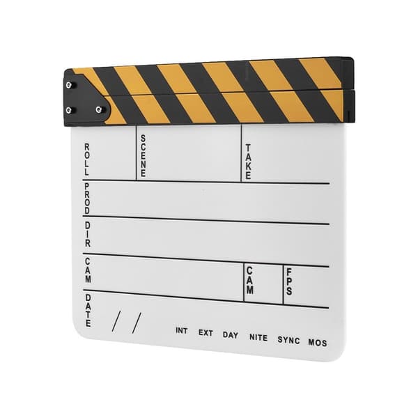 Instruktør Film Clapboard Movie Cut Scene Clapper Board - Hvid
