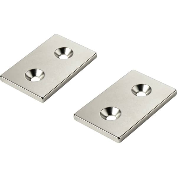 TRU COMPONENTS W40L25T5-2M4 Permanentmagnet Rektangulär (L x B x H) 40 x 25 x 5 mm N35 Gränstemperatur (max.): 80 °C