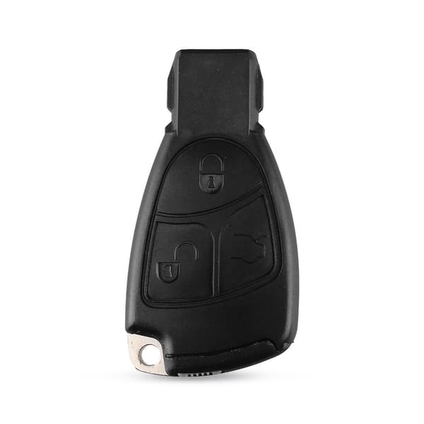 3-knapps nøkkelskall + batteriholder til Mercedes Benz