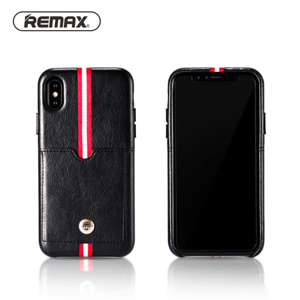 Bert Series Skal till iPhone X/Xs PU-läder Kortfack Svart