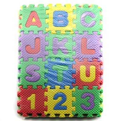 3x 36 stk bokstaver tall puselmatte gulvteppe for barn