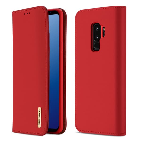 Wish Series till Samsung Galaxy S9 Plus Fodral Äkta Läder Röd
