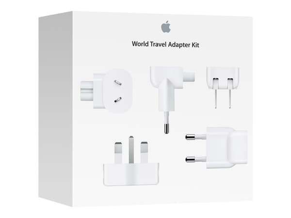 Apple World Travel Adapter Kit - Kontaktadaptersats - för MacBook; MacBook Air (I mitten av 2019, Sent 2018), with Retina display; MacBook Pro