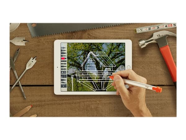Logitech Crayon, Tabletti, Apple, Oranssi, Hopea, iPad 6th, Oranssi, Sisäinen