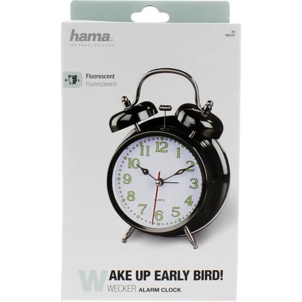 HAMA Alarm Clock Nostalgi Black