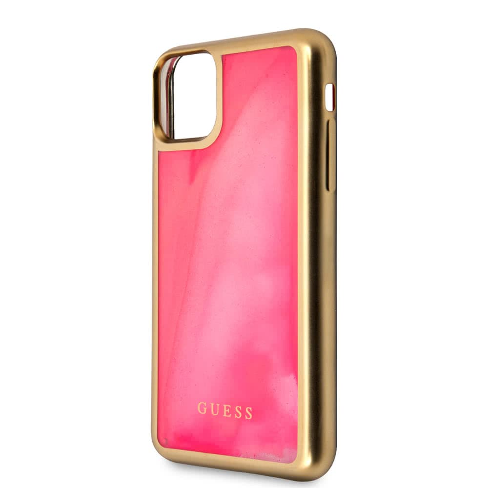 iPhone 11 Pro Max Suojakuori Glow In The Dark Vaaleanpunainen Keltainend