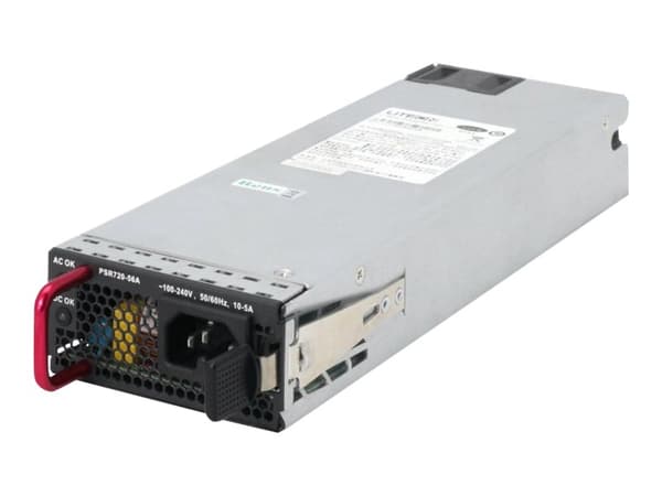 HPE X362 - Strømforsyning - "hot-plug" / redundant (plug-in modul) - AC 100-240 V - 720 watt - Europa - for HPE 5130 24, 5130 48, 5500-24, 5500-48, 5