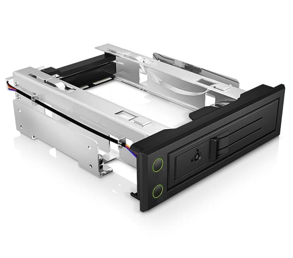ICY BOX IB-166SSK-B - Bevegelig lagerrack - 3.5" - svart