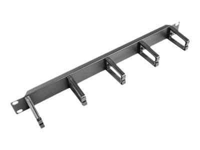Lanberg Type B - Rackkabelstyringspanel - RAL 9004, svart - 1U - 19"