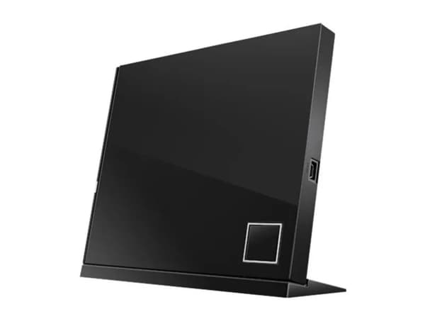 ASUS SBC-06D2X-U - Platestasjon - DVD±RW (±R DL) / DVD-RAM / BD-ROM - 6x - USB 2.0 - ekstern - svart Sort