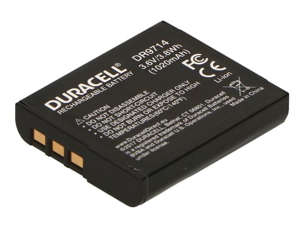 Duracell - Batteri - Li-Ion - 0.9 Ah - svart - for Sony Cyber-shot DSC-H10, H20, H50, W110, W120, W130, W150, W170, W220, W230, W290, W300