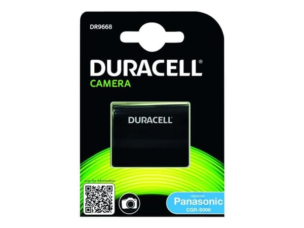 Duracell - Batteri - Li-Ion - 0.7 Ah - svart - för Panasonic Lumix DMC-FZ18, FZ28, FZ50, FZ8EB-K, FZ8EB-S, FZ8EG-K, FZ8EG-S, FZ8K, FZ8P