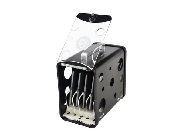 LocknCharge CarryOn - Förvaringslåda - för 5 surfplattor - låsbar - aluminium, akryl - svart - väggmonterbar, skrivbordsstativ