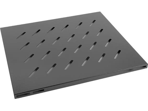 Lanberg - Hylla för rack - RAL 9004, svart - 1U - 19"