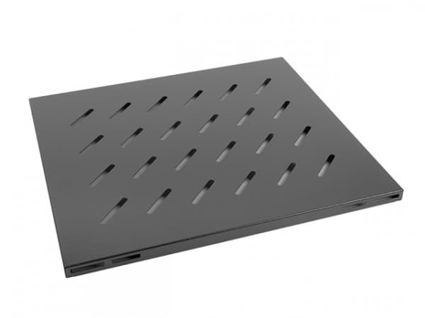 Lanberg - Hylla för rack - RAL 9004, svart - 1U - 19"