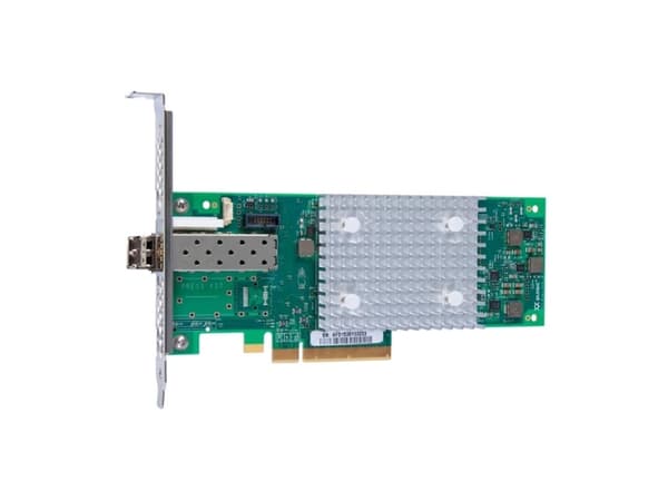 QLogic 16Gb FC Single-Port HBA (Enhanced Gen 5) - Värdbussadapter - PCIe 3.0 x8 låg profil - 16Gb Fibre Channel - för ThinkSystem SR250; SR530; SR590 Grön