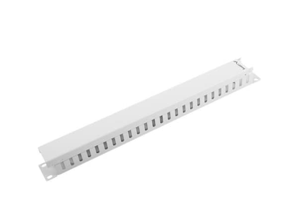 Lanberg AK-1201-S - Panel til kabelstyring - 49 m - musta, RAL 7035 - 1U - 19" - 1U - 19"