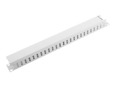 Lanberg AK-1201-S - Panel til kabelstyring - 49 m - musta, RAL 7035 - 1U - 19" - 1U - 19"