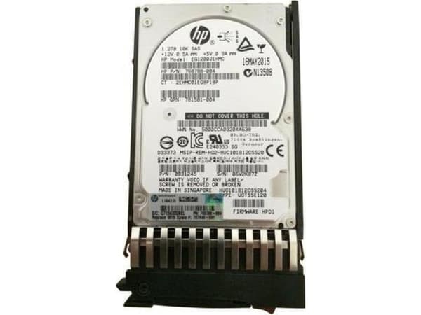 HPE Enterprise - Kiintolevy - 1,2 TB - hot-swap - 2,5" SFF - SAS 12Gb/s - 10000 rpm - Modular Smart Array 1040, 2040, 2040 10Gb, 2042 -malliin